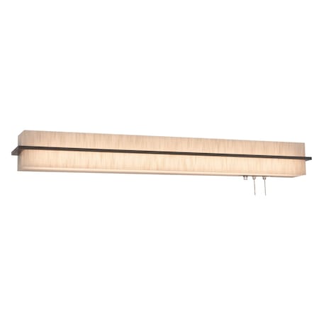 Apex 38 LED Overbed Wall Light - Weathered Grey Finish - Jute Shade